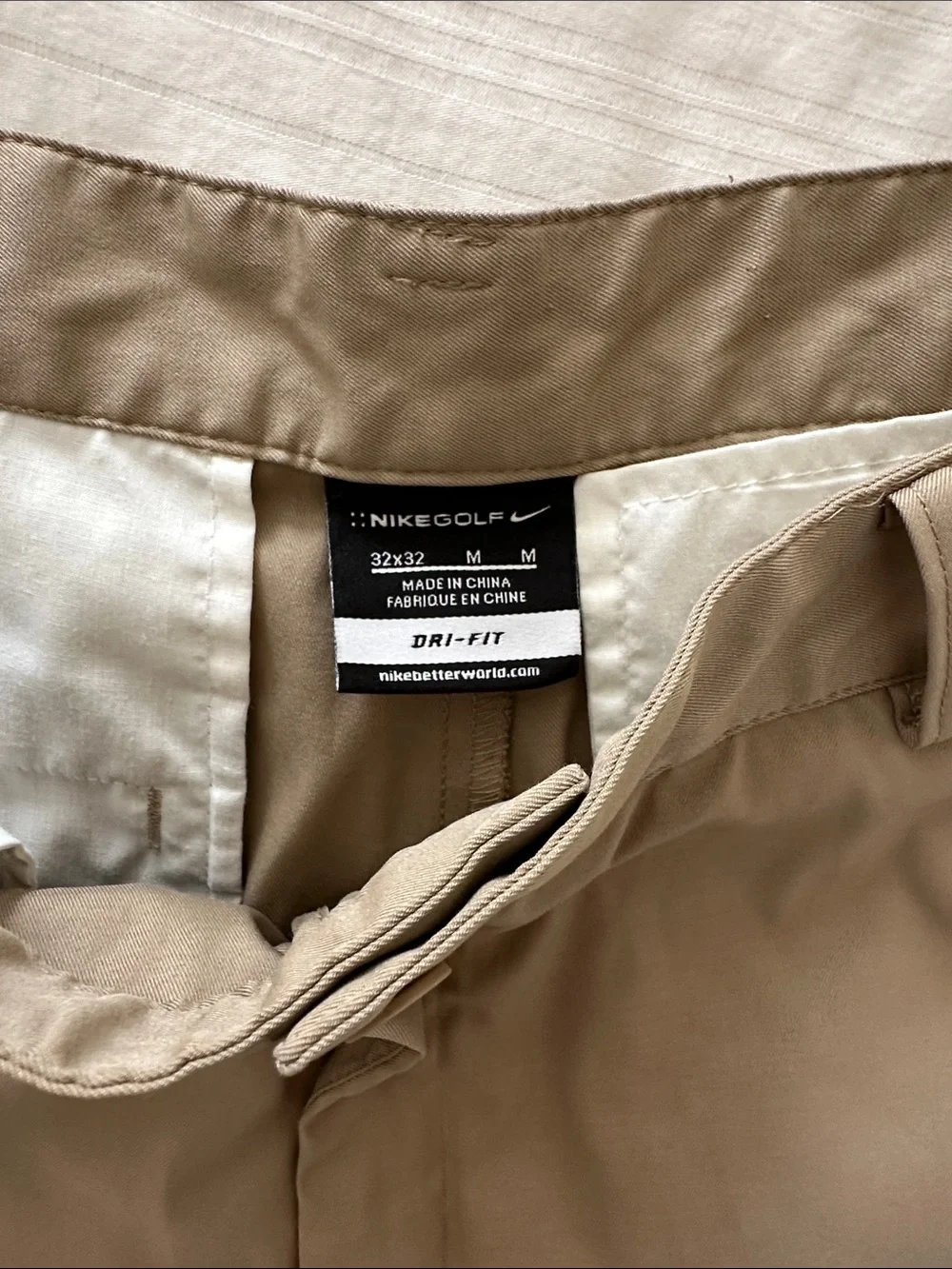 Nike Khaki/Tan Golf Pants Dri-FIT
